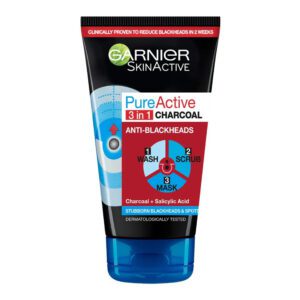 Garnier Pure Active Intensive 3-In-1 Charcoal Anti-Blackhead 150ml